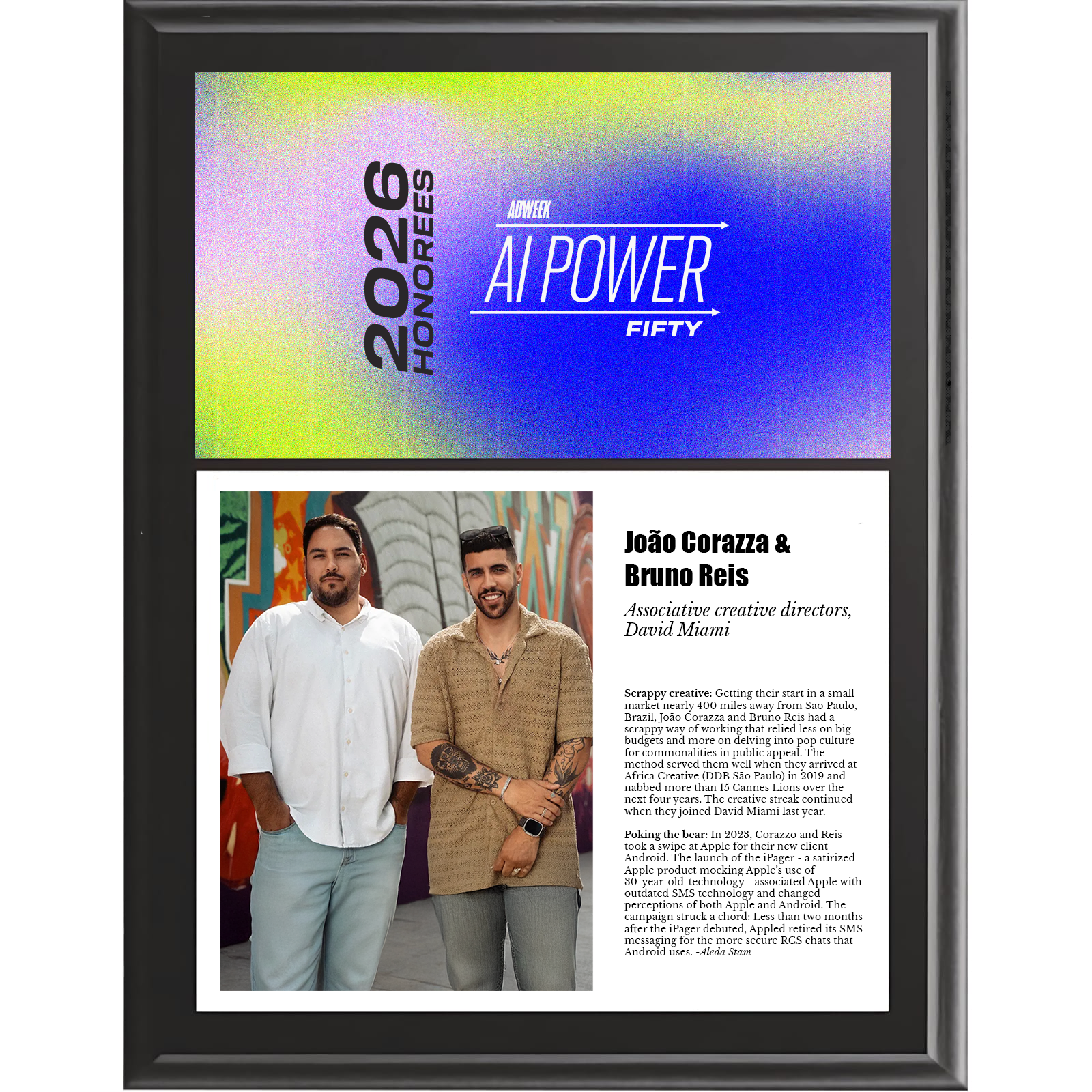 AI Power 50 Trendsetter Award Adweek Licenses AI Power 50 Trendsetter Award Adweek Licenses