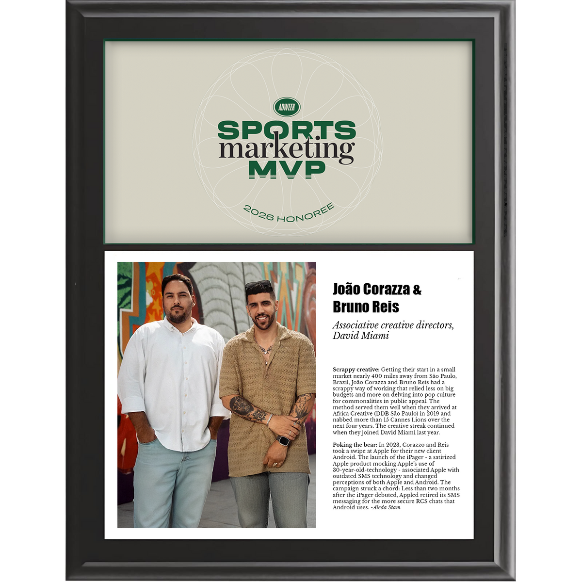 2025 Sports Marketing MVPs Trendsetter Award