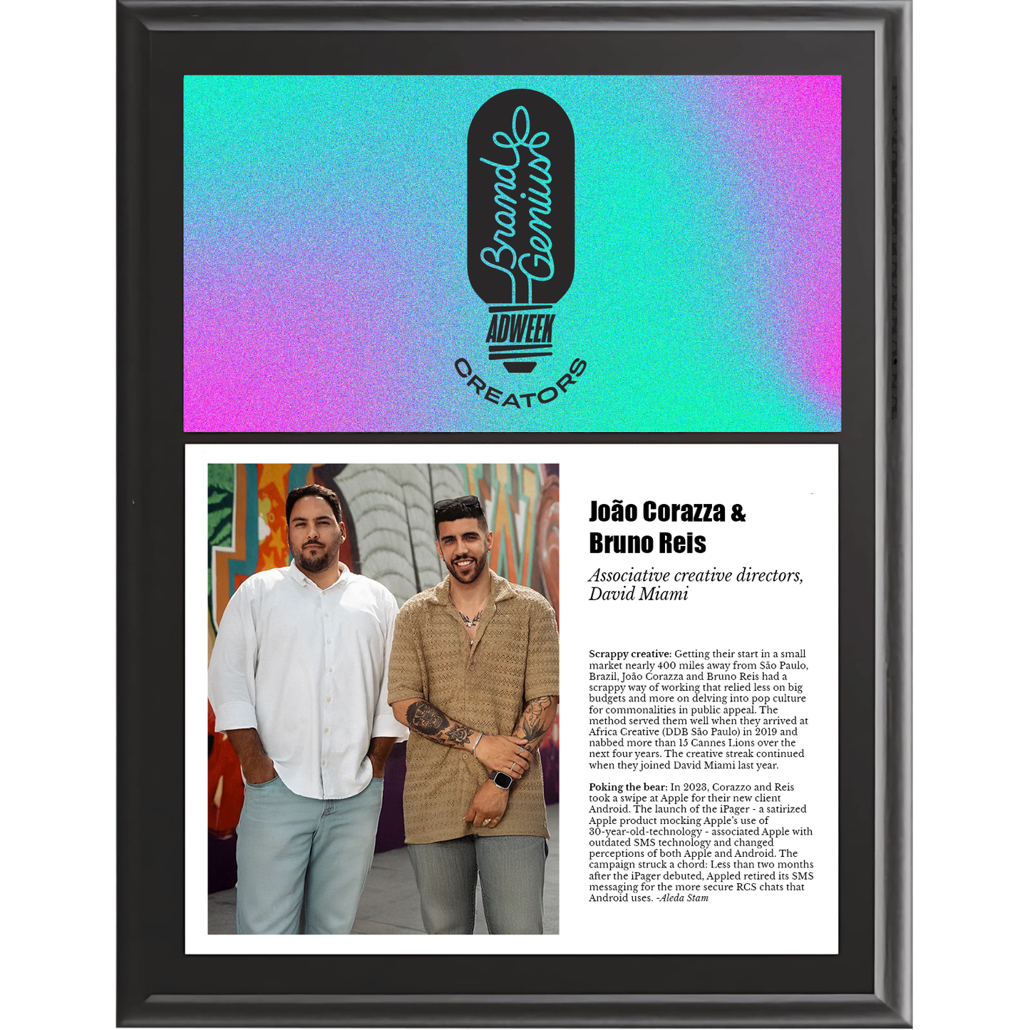 Brand Genius Creators Trendsetter Award